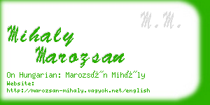 mihaly marozsan business card